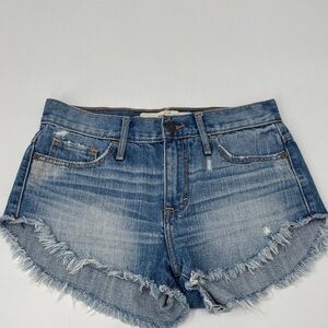 Abercrombie & Fitch Distressed Blue Jean Shorts